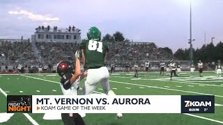 Mt. Vernon: 7, Aurora: 6