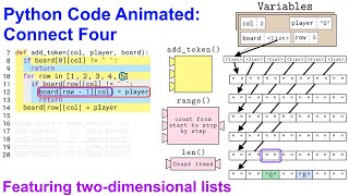 Animated Python: 2D Lists and Connect Four