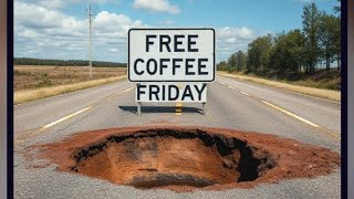 NJ RT. 80 LIVE MORNING SINKHOLE TRAFFIC 3/28/2025 Free coffee friday!