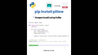 pip install pillow images to pdf using Python