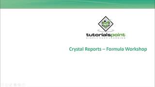SAP Crystal Reports - Formula Workshop