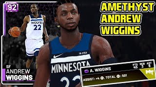 AMETHYST ANDREW WIGGINS GAMEPLAY! HES A BUDGET BEAST! NBA 2k19 MyTEAM