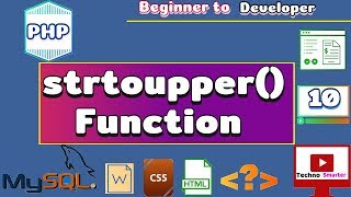 String Function - strtoupper() | String To Upper | PHP Tutorials for beginners - 10 [HINDI]