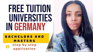FREE TUITION UNIVERSITIES IN GERMANY||HOW TO APPLY||HOW TO STUDY IN GERMANY #studyinGermany #germany