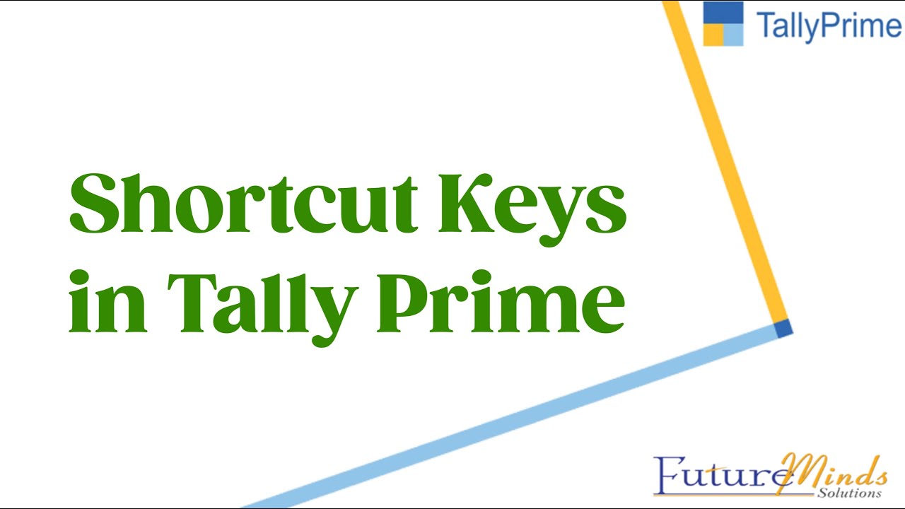 List Of Shortcut Keys In Tally Prime