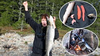 8 people compete for $500,000 in the wilderness, and a woman turns all the fish into jerky