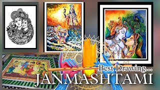 Best Janmashtami Drawing for Competition || Radha Krishna Creative Painting | Shubhom Dutta #Short