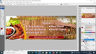 Membuat Banner atau Spanduk Rumah Makan di Adobe Photoshop CS3