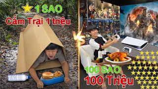 Bốc Thăm Cắm Trại 1 Sao vs 100 Sao | Cắm Trại 1 Triệu VS 100 Triệu - Gaming TV, 4K TV