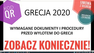 Grecja 2020 wymagane dokumenty przed wylotem (Formularz PLF, Deklaracja Zdrowotna, Umowa)