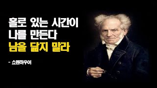 쇼펜하우어 명언과 인생 처세술 / 홀로 있는 시간이 나를 만든다 / 남을 닮지 말라