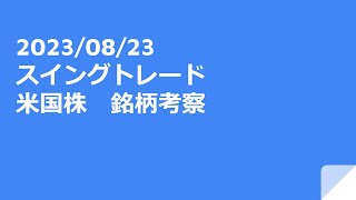 2023年08月23日（水）スイングトレード　米国株　銘柄考察