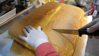 How to make Giant Size Castella Cake - Korean Street Food / 라오제 대왕 카스테라