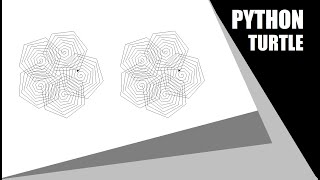 Python Turtle - Draw Hexagon Design in Python Turtle Graphics Using Python IDLE By #BKTutorial