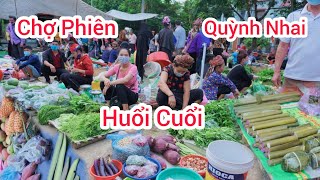 KHÁM PHÁ CHỢ PHIÊN HUỔI CUỔI QUỲNH NHAI SƠN LA chợ bán rất nhiều đặc sản nông sản quý hiếm xanh sạch