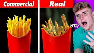 Food In Commercials Vs. Food In Real Life.. (ridiculous)