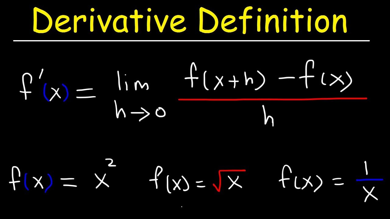 Definition Of The Derivative - YouTube