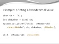Java Basics - char