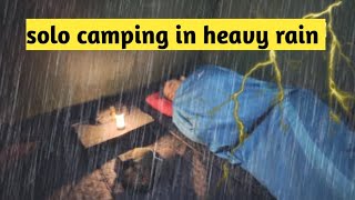 solo camping in heavy rain| uttarakhand forest camping | rain camping |Camping in the rain