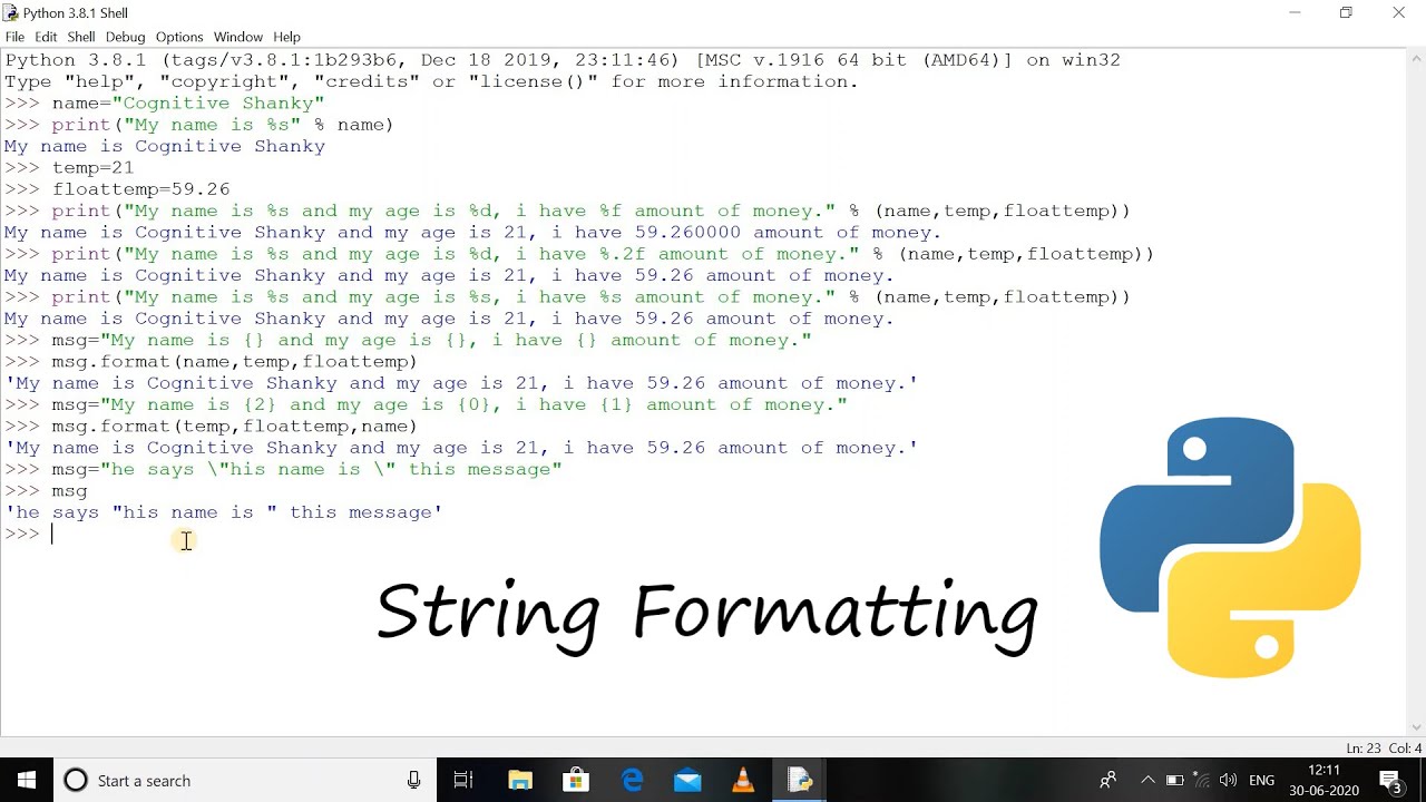 Python Template Literals