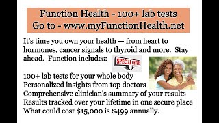Function Health - 100+ lab tests - SPECIAL OFFER