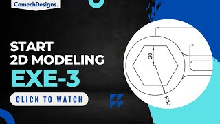 Start 2D Modeling with SolidEdge || Solid Edge Sketch Command || SolidEdge Course || Exercise-3