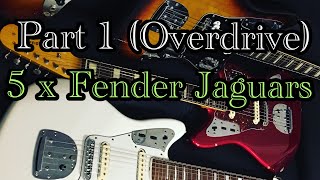 X5 FENDER JAGUAR PICK UPs SHOOTOUT - PART 1 (Overdrive) Johnny Marr Creamery Seymour Duncan Ken