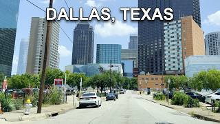 Downtown Dallas Driving Tour, Texas USA - 4K