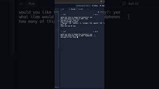I made an inventory system with python! #shorts #coding #python