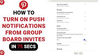 How to Turn On Push Notifications From Group Board Invites on Pinterest [NEW]