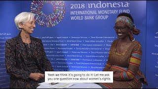 Ending the Inequality Crisis: Winnie Byanyima & Christine Lagarde interview, IMF Meetings, Bali 2018