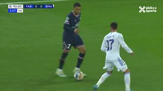 Champions League 15/02/2022 / Goal Mbappé against Real Madrid