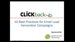 The 10 Best Practices for Email Lead Generation Campaigns