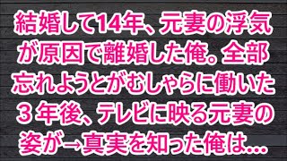 結婚して14年、元妻の浮気が原因で離婚した俺。全部忘れようとがむしゃらに働いた３年後、テレビに映る元妻の姿が→真実を知った俺は…【朗読・スカッと】