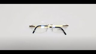 Silhouette Eyeglasses Model-5555 Color-7630 Gold/Black