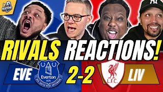 TITLE RACE ON! LIVERPOOL’S RIVAL FANS REACTIONS TO EVERTON 2-2 LIVERPOOL | PREMIER LEAGUE