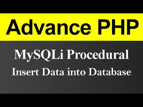 Insert Data into Database MySQLi Procedural in PHP (Hindi) Insert Data into Database MySQLi Procedural in PHP (Hindi)