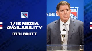 NYR vs CBJ: Peter Laviolette Postgame Media Availability | Jan. 18, 2025