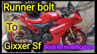 Runner Bolt to Gixxer Sf Body kit Modification | gixxer SF body kit set up.