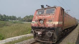 Coimbatore - Mayiladuthurai Jan Shadabti Express headed with E loco waits at Pugalur