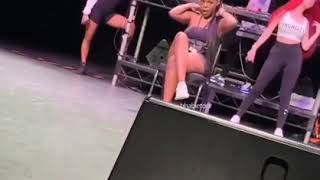 Bhad bhabie gives a fan a lap dance while performing in Australia