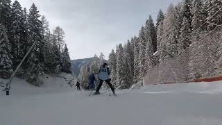 La Longia Ortisei full ski run 1st of the year