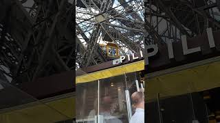 Elevator to go up to the restaurant on Eiffel Tower #travel