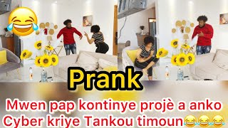 Prank revanj/leu gason ap kriye sa di wi😂msezi janm fè Cyber kriye😂😂😂