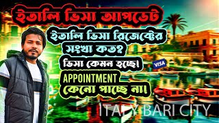 ইতালি ভিসা আপডেট ,রিজেক্টের সংখ্যা কত?ভিসা কেমন হচ্ছে? Appointment কেনো পাচ্ছে না।