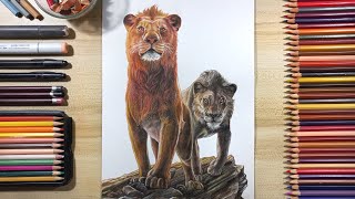 Drawing Mufasa: The Lion King | Fame Art