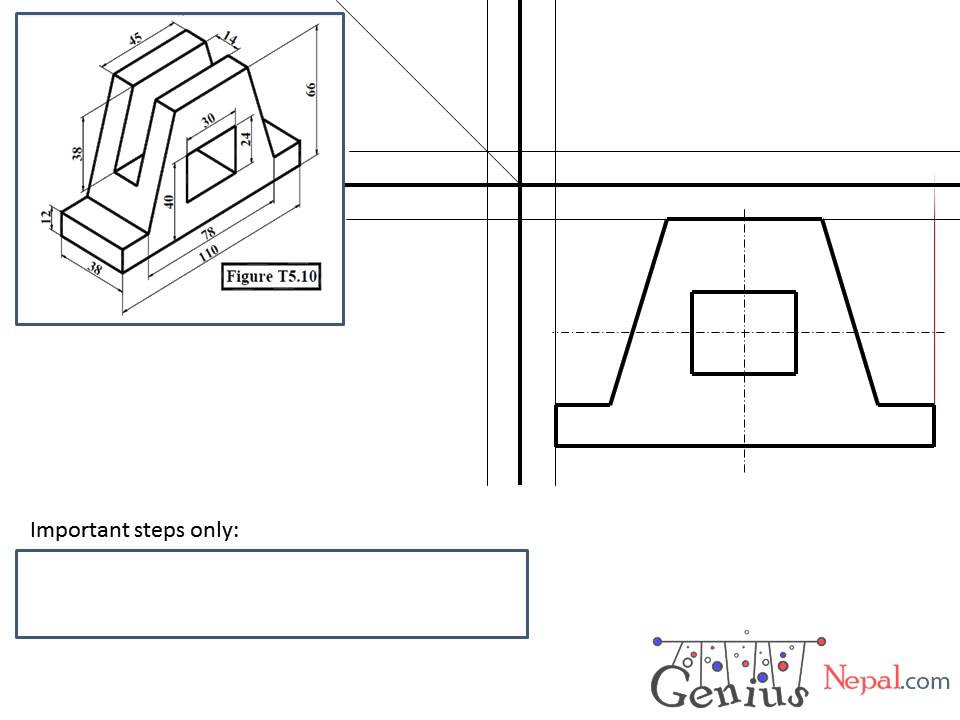 Engineering Drawing Tutorials/Orthographic Drawing 1 With Front View ...