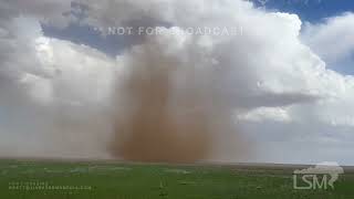 05-23-2023 Sudan, TX  - Close Range Landspout Tornado, Tornado Hits Home