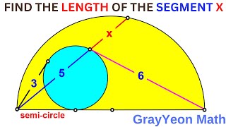 Find the length of the segment x #geometryskills #mathpuzzles #importantgeometryskillsexplained