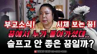 꿈속의 부고소식, 끔찍한 시체 보는 꿈! 과연 그 뜻은? 용군TV 강화별상 일월당